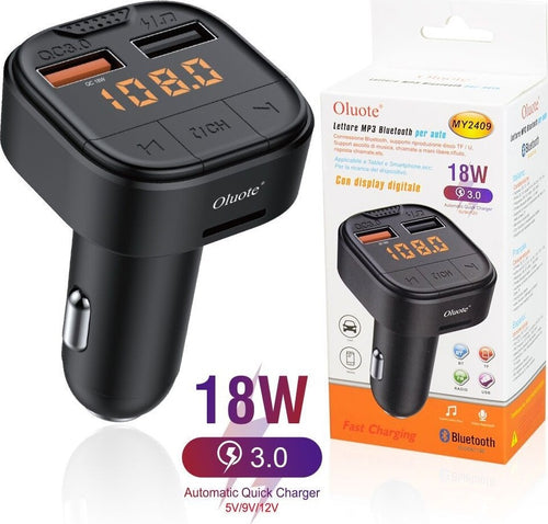 Trasmettitore Fm Bluetooth Per Auto 2 Porte Usb Led Tf Pd 18w Lettore Mp3 My2409 Elettronica/Elettronica per veicoli/Accessori/Accessori audio e video/Trasmettitori FM Trade Shop italia - Napoli, Commerciovirtuoso.it
