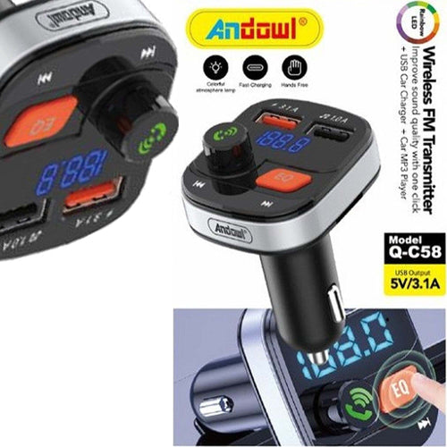 Trasmettitore Fm Wireless Caricatore Usb Mp3 Per Auto Slot Scheda Memoria Q-c58 Elettronica/Elettronica per veicoli/Accessori/Accessori audio e video/Trasmettitori FM Trade Shop italia - Napoli, Commerciovirtuoso.it