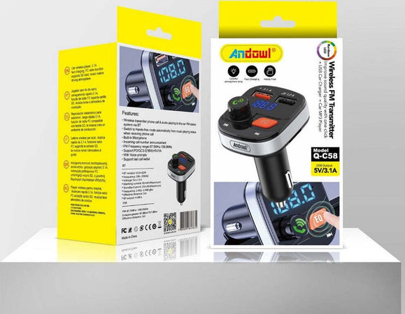 Trasmettitore Fm Wireless Caricatore Usb Mp3 Per Auto Slot Scheda Memoria Q-c58 Elettronica/Elettronica per veicoli/Accessori/Accessori audio e video/Trasmettitori FM Trade Shop italia - Napoli, Commerciovirtuoso.it
