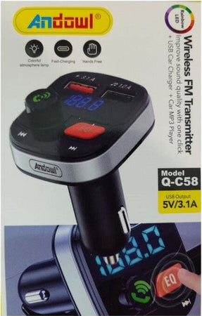 Trasmettitore Fm Wireless Caricatore Usb Mp3 Per Auto Slot Scheda Memoria Q-c58 Elettronica/Elettronica per veicoli/Accessori/Accessori audio e video/Trasmettitori FM Trade Shop italia - Napoli, Commerciovirtuoso.it
