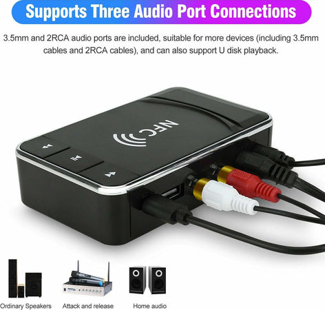 Trasmettitore Ricevitore Bluetooth 5.0 Aux 3,5mm Nfc A Rca Adattatore Audio Usb Amplificatori Wifi Trade Shop italia - Napoli, Commerciovirtuoso.it