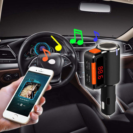 TRASMETTITORE VIVAVOCE BLUETOOTH CON DISPLAY FM LETTORE USB MP3 MODULATORE AUTO Elettronica/Elettronica per veicoli/Accessori/Accessori audio e video/Bluetooth Kit Trade Shop italia - Napoli, Commerciovirtuoso.it