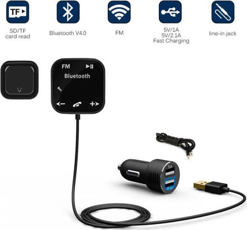 Trasmettitore Vivavoce Display Fm Bluetooth Mp3 Aux Microsd Modulatore Per Auto Elettronica/Elettronica per veicoli/Accessori/Accessori audio e video/Trasmettitori FM Trade Shop italia - Napoli, Commerciovirtuoso.it