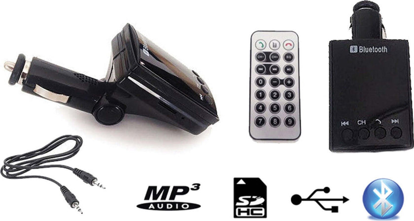 TRASMETTITORE VIVAVOCE DISPLAY FM BLUETOOTH MP3 USB AUX MICROSD TELECOMANDO 8901 Elettronica/Elettronica per veicoli/Accessori/Accessori audio e video/Bluetooth Kit Trade Shop italia - Napoli, Commerciovirtuoso.it