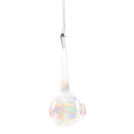 Pendente per albero di Natale in vetro Fuso lungo Trasparente decorativo