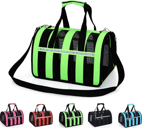 Trasportino Borsa Zainetto Strisce 47x29x30cm Pieghevole Tracolla Cane Gatto Prodotti per animali > Prodotti per Cani > Trasportini Trade Shop italia - Napoli, Commerciovirtuoso.it