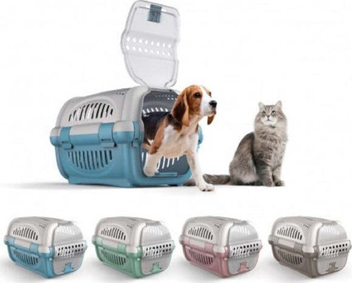 Trasportino-In-Plastica-Modello-Rhino-Per-Cani-E-Gatti-Da-Viaggio-51x34,5x33-Cm