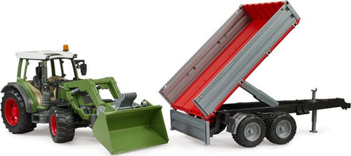 Trattore-Fendt-Vario-211-con-benna-e-rimorchio-Bruder