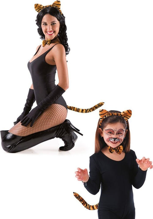 Travestimento Da Tigrotta Con Cerchietto E Orecchie Da Tigrotta Coda E Papillon Giochi e giocattoli/Giochi d'imitazione e accessori di travestimento/Costumi e travestimenti/Bambini Kondorama - Martinsicuro, Commerciovirtuoso.it