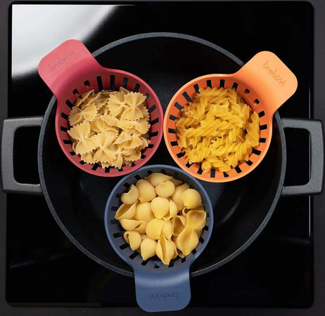 Trebonn - Cookin'pods - Set Cestelli Di Cottura Per Pasta E Cotture A Vapore Tre Cestellin Da Immersione Per La Cottura Casa e cucina/Pentole padelle e pirofile/Accessori/Cestelli per cottura a vapore Puleo Casa - Palermo, Commerciovirtuoso.it