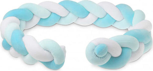 TRECCIA PROTETTIVA PER LETTINO E CULLA IN AZZURRO 1,50M Casa e cucina/Tessili per la casa/Biancheria per culle e lettini/Biancheria bimbi/Paraurti per letto La Casa Del Bebè - Napoli, Commerciovirtuoso.it