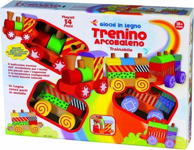 Trenino-Didattico-In-Legno-Prima-Infanzia-Trenino-Arcobaleno-14-Pz.-Playset