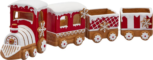 Trenino in poliresina con 4 vagoni, decorazione rossa e bianca da 69 x h 14 cm Casa e cucina/Decorazioni per interni/Addobbi e decorazioni per ricorrenze/Decorazioni natalizie/Schiaccianoci MagiediNatale.it - Altamura, Commerciovirtuoso.it