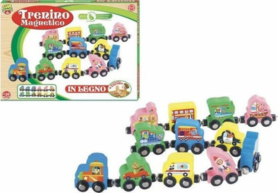 Trenino-Magnetico-In-Legno-Con-Vagoni-A-Calamite-Giocattolo-Gioco-Bambini-+24-M