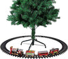 Trenino-Natalizio-Con-Slitta-Di-Babbo-Natale-A-Batteria-Decorazione-Base-Albero