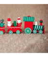 Trenino Natalizio In Legno Con 4 Vagoni 24cm Rosso E Bianco Decorazioni Natale