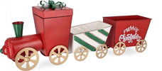 Trenino natalizio in metallo color rosso-verde per decorazioni natalizie Casa e cucina/Decorazioni per interni/Addobbi e decorazioni per ricorrenze/Decorazioni natalizie/Neve artificiale MagiediNatale.it - Altamura, Commerciovirtuoso.it