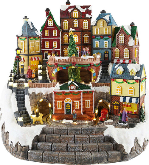 Trenino nel villaggio di Natale decorazione natalizia per interno con luci e led Casa e cucina/Decorazioni per interni/Addobbi e decorazioni per ricorrenze/Decorazioni natalizie/Oggettistica MagiediNatale.it - Altamura, Commerciovirtuoso.it