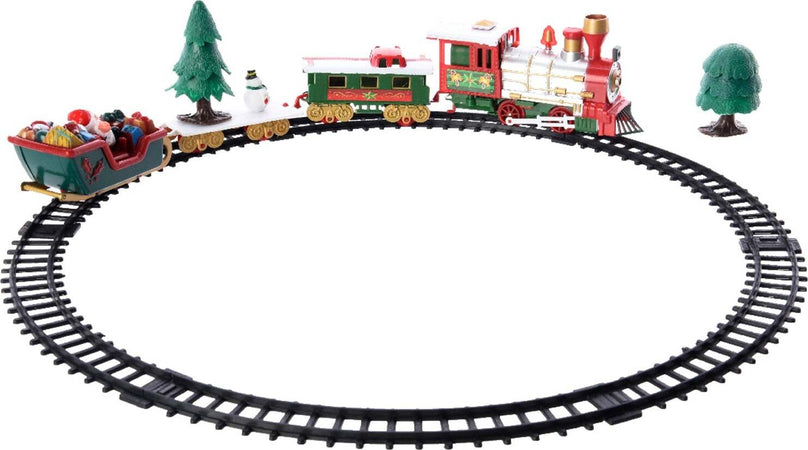 Trenino vagoni Slitta di Babbo Natale che si muove con rotaie circolari da 283cm a LED Casa e cucina/Decorazioni per interni/Addobbi e decorazioni per ricorrenze/Decorazioni natalizie/Oggettistica MagiediNatale.it - Altamura, Commerciovirtuoso.it