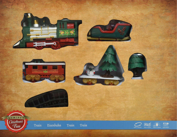 Trenino vagoni Slitta di Babbo Natale che si muove con rotaie circolari da 283cm a LED Casa e cucina/Decorazioni per interni/Addobbi e decorazioni per ricorrenze/Decorazioni natalizie/Oggettistica MagiediNatale.it - Altamura, Commerciovirtuoso.it