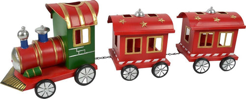 Trenino Vintage Verde con vagoni in latta decorazione natalizia 63 cm Casa e cucina/Decorazioni per interni/Addobbi e decorazioni per ricorrenze/Decorazioni natalizie/Schiaccianoci MagiediNatale.it - Altamura, Commerciovirtuoso.it