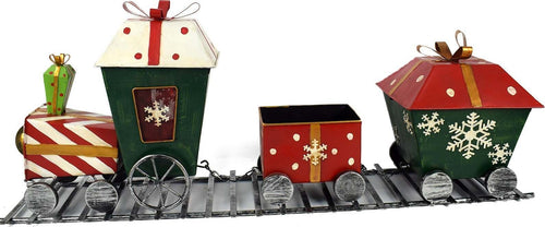 Trenino Vintage Verde con vagoni in latta decorazione natalizia 85 cm Casa e cucina/Decorazioni per interni/Addobbi e decorazioni per ricorrenze/Decorazioni natalizie/Schiaccianoci MagiediNatale.it - Altamura, Commerciovirtuoso.it