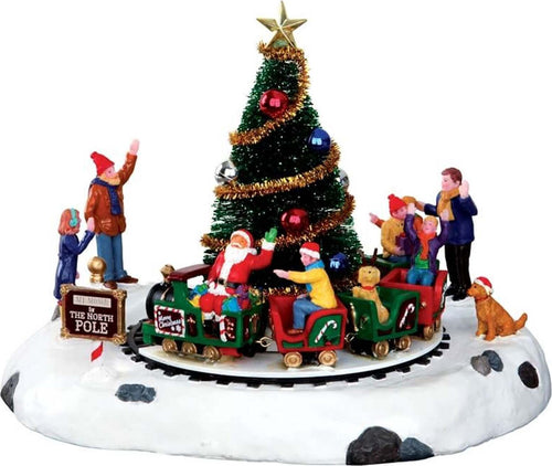 Treno di Babbo Natale con i bambini decorazione per interno villaggio di Natale Casa e cucina/Decorazioni per interni/Addobbi e decorazioni per ricorrenze/Decorazioni natalizie/Oggettistica MagiediNatale.it - Altamura, Commerciovirtuoso.it