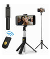 Treppiede 3in1 Selfie Stick Bluetooth Asta Estensibile Con Telecomando Portatile