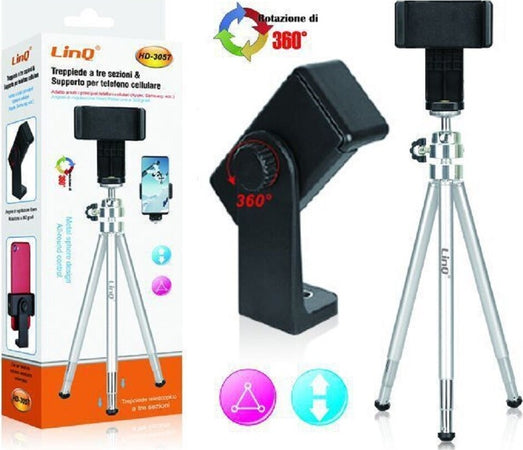 Treppiede Ruotabile A 360? Tripod A 3 Sezioni Telescopico Per Smartphone Hd-3057 Elettronica/Cellulari e accessori/Accessori/Accessori per foto e video/Treppiedi Trade Shop italia - Napoli, Commerciovirtuoso.it