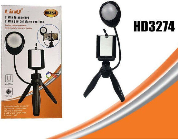Treppiedi Da Tavolo Con Luce Led 3 Intensit? Girevole 360? Per Smartphone Hd3274 Elettronica/Cellulari e accessori/Accessori/Accessori per foto e video/Treppiedi Trade Shop italia - Napoli, Commerciovirtuoso.it