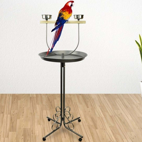 TRESPOLO PER PAPPAGALLI POSATOIO CON VASSOIO DI RACCOLTA E SCODELLE Prodotti per animali domestici/Uccelli/Gabbie e accessori/Trespoli e posatoi Trade Shop italia - Napoli, Commerciovirtuoso.it