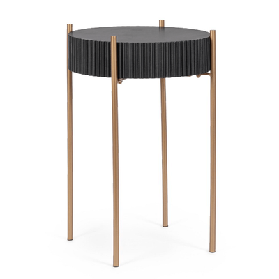 Tavolino darcy, piano in mdf verniciato, gambe in acciaio verniciate da assemblare Ø 40.5 x 64.5 cm