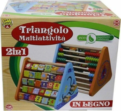 Triangolo-Multiattività-2-In-1-Pallottoliere-In-Legno-Giocattolo-Gioco-Bambini