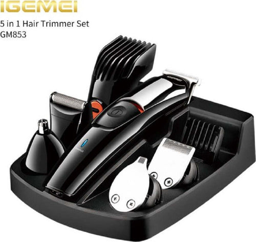 Trimmer Tagliacapelli Professionale 5in1 Viso Corpo Naso Batteria Cordless Gm853 Salute e Bellezza > Depilazione e rasatura > Rasoi e Tagliacapelli Trade Shop italia - Napoli, Commerciovirtuoso.it