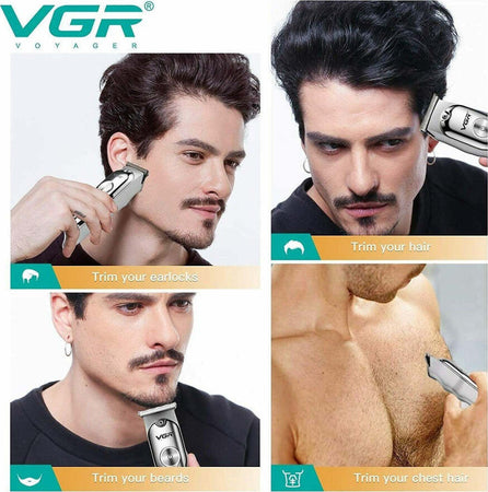 Trimmer-Vgr-V-071-Capelli-Barba-Corpo-Ricaricabile-Barbiere-Elettrico-Senza-Fili
