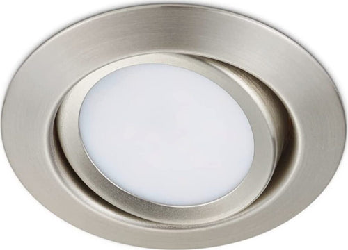 TRIO---1-FARETTO-RILA-DA-INCASSO-LED-TONDO-ORIENTABILE-ACCIAIO-OPACO-1x-SMD-LED,-5W-·-1x-450lm,-3000K