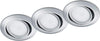 TRIO---KIT-3-FARETTI-LED-RILA-AD-INCASSO-TONDI-CROMO-3x-SMD-LED,-5W-·-3x-450lm,-3000K