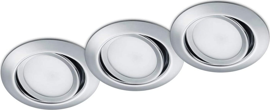 TRIO---KIT-3-FARETTI-LED-RILA-AD-INCASSO-TONDI-CROMO-3x-SMD-LED,-5W-·-3x-450lm,-3000K