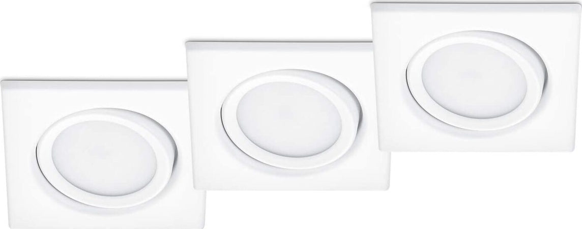 TRIO---KIT-3-FARETTI-LED-RILA-DA-INCASSO-QUADRATI-BIANCHI-OPACHI-3x-SMD-LED,-5W-·-3x-450lm,-3000K