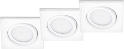 TRIO---KIT-3-FARETTI-LED-RILA-DA-INCASSO-QUADRATI-BIANCHI-OPACHI-3x-SMD-LED,-5W-·-3x-450lm,-3000K