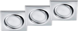 TRIO---KIT-3-FARETTI-LED-RILA-DA-INCASSO-QUADRATI-CROMO-3x-SMD-LED,-5W-·-3x-450lm,-3000K