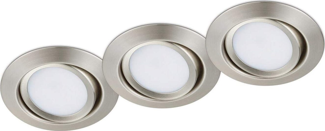TRIO---KIT-3-FARETTI-RILA-AD-INCASSO-LED-TONDI-ACCIAIO-3x-SMD-LED,-5W-·-3x-450lm,-3000K-DIAM.-80CM