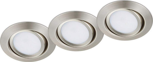 TRIO---KIT-3-FARETTI-RILA-AD-INCASSO-LED-TONDI-ACCIAIO-3x-SMD-LED,-5W-·-3x-450lm,-3000K-DIAM.-80CM