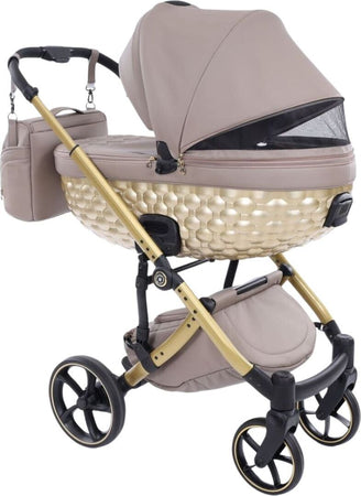 Trio-Antes-Baby-Bubble-Dark-Beige/Gold-Nav.Satin-Telaio-Gold