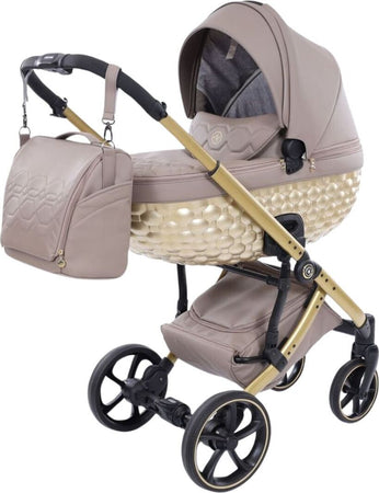 Trio-Antes-Baby-Bubble-Dark-Beige/Gold-Nav.Satin-Telaio-Gold