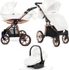 Trio BABYACTIVE Mommy Glossy White Pelle Rose Gold (da esposizione con possibili piccoli difetti) Prima infanzia/Passeggini carrozzine e accessori/Passeggini e carrozzine/Sistemi modulari La Casa Del Bebè - Napoli, Commerciovirtuoso.it
