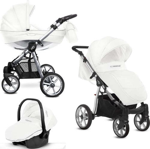 Trio BABYACTIVE Mommy Glossy White Pelle Silver  (da esposizione con possibili piccoli difetti) Prima infanzia/Passeggini carrozzine e accessori/Passeggini e carrozzine/Sistemi modulari La Casa Del Bebè - Napoli, Commerciovirtuoso.it