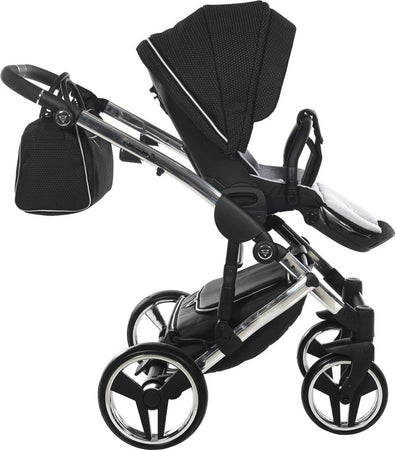 Trio Diamond Mirror Satin 3in1 Nero / Grey Telaio Cromato Prima infanzia/Passeggini carrozzine e accessori/Passeggini e carrozzine/Sistemi modulari La Casa Del Bebè - Napoli, Commerciovirtuoso.it