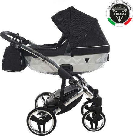Trio Diamond Mirror Satin 3in1 Nero / Grey Telaio Cromato Prima infanzia/Passeggini carrozzine e accessori/Passeggini e carrozzine/Sistemi modulari La Casa Del Bebè - Napoli, Commerciovirtuoso.it