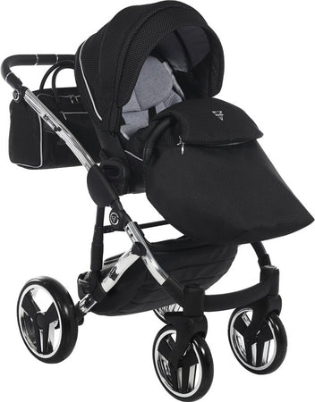 Trio Diamond Mirror Satin 3in1 Nero / Grey Telaio Cromato Prima infanzia/Passeggini carrozzine e accessori/Passeggini e carrozzine/Sistemi modulari La Casa Del Bebè - Napoli, Commerciovirtuoso.it